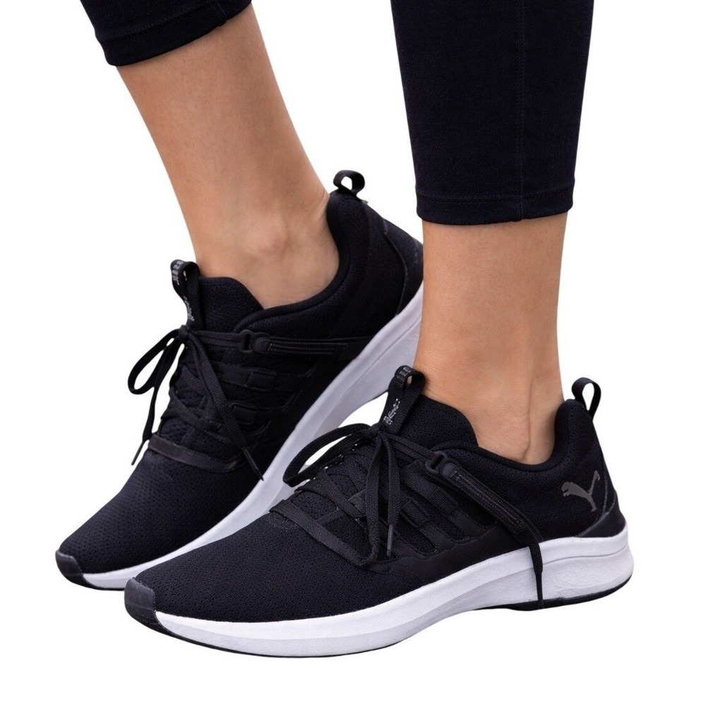 Puma Women's Sneakers Size 7.5 Black Athletic Running Training Shoes